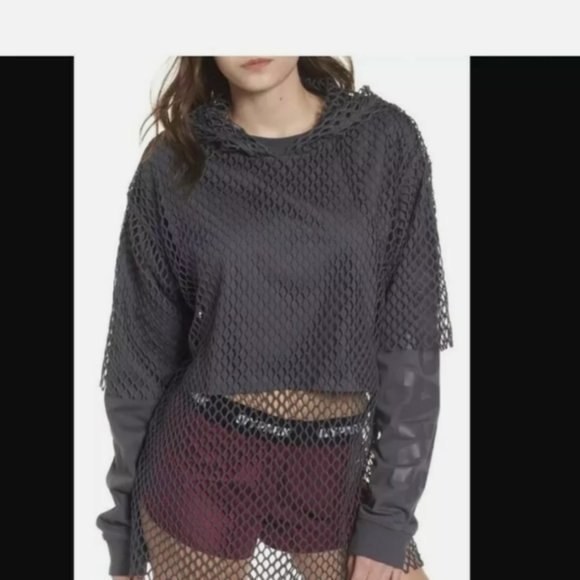 IVY PARK Double Layer Mesh Net Shirt Hoodie - Picture 2 of 6